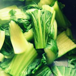 1 P1040403 ensalada tibia de pak choi