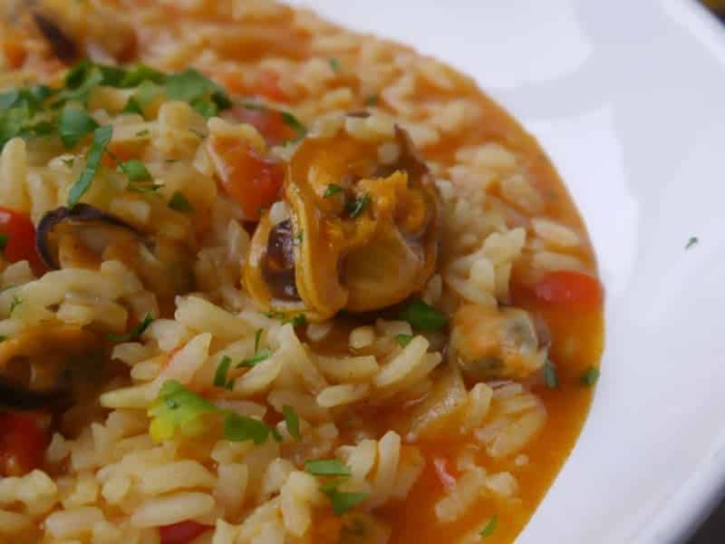 okii como hacer arroz caldoso con mejillones