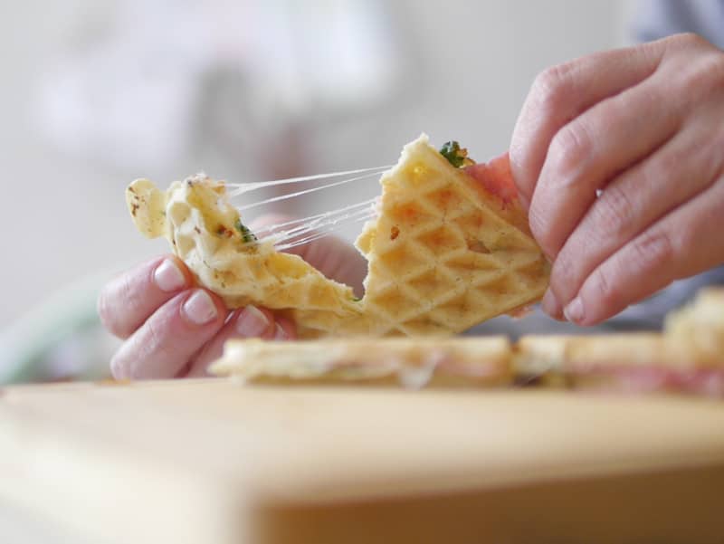 Waffles salados cómo hacer waffles