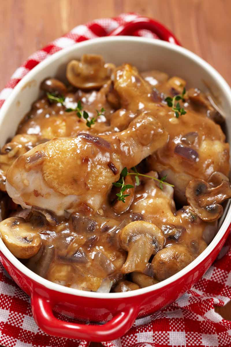 pollo con salsa de champignon Pollo con salsa de champiñones