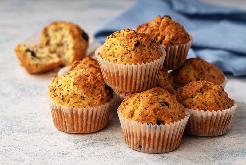 muffins de chia Muffins de semillas de chía
