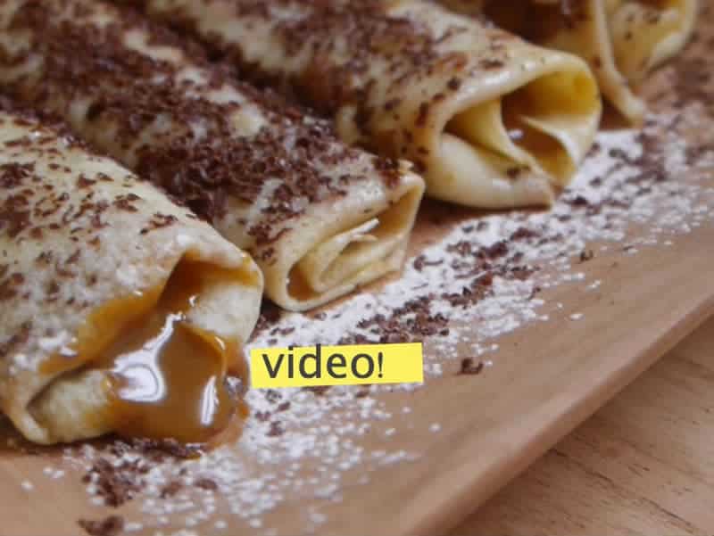 panqueques con dulce de leche Panqueques con dulce de leche