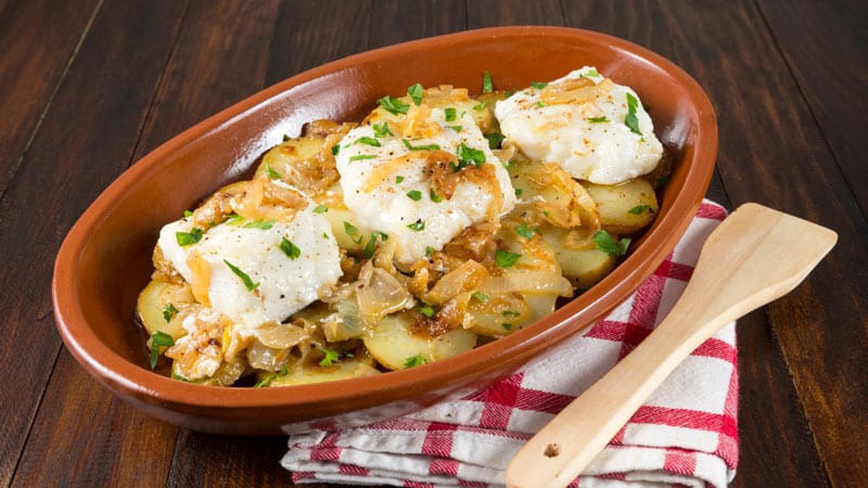 bacalao al horno a la portuguesa Bacalao al horno a la portuguesa