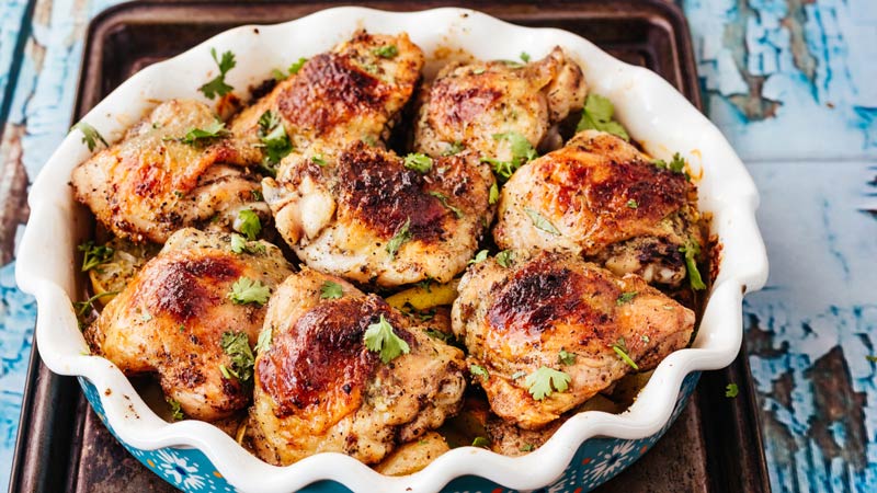 como hacer muslos de pollo al horno Como hacer muslos de pollo al horno