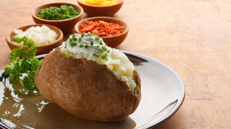 papas asadas rellenas Papas asadas rellenas