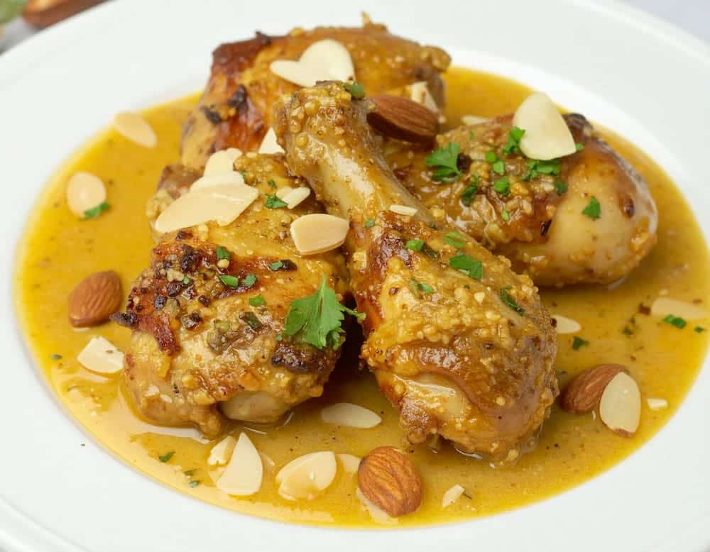 receta de pollo en salsa de almendras