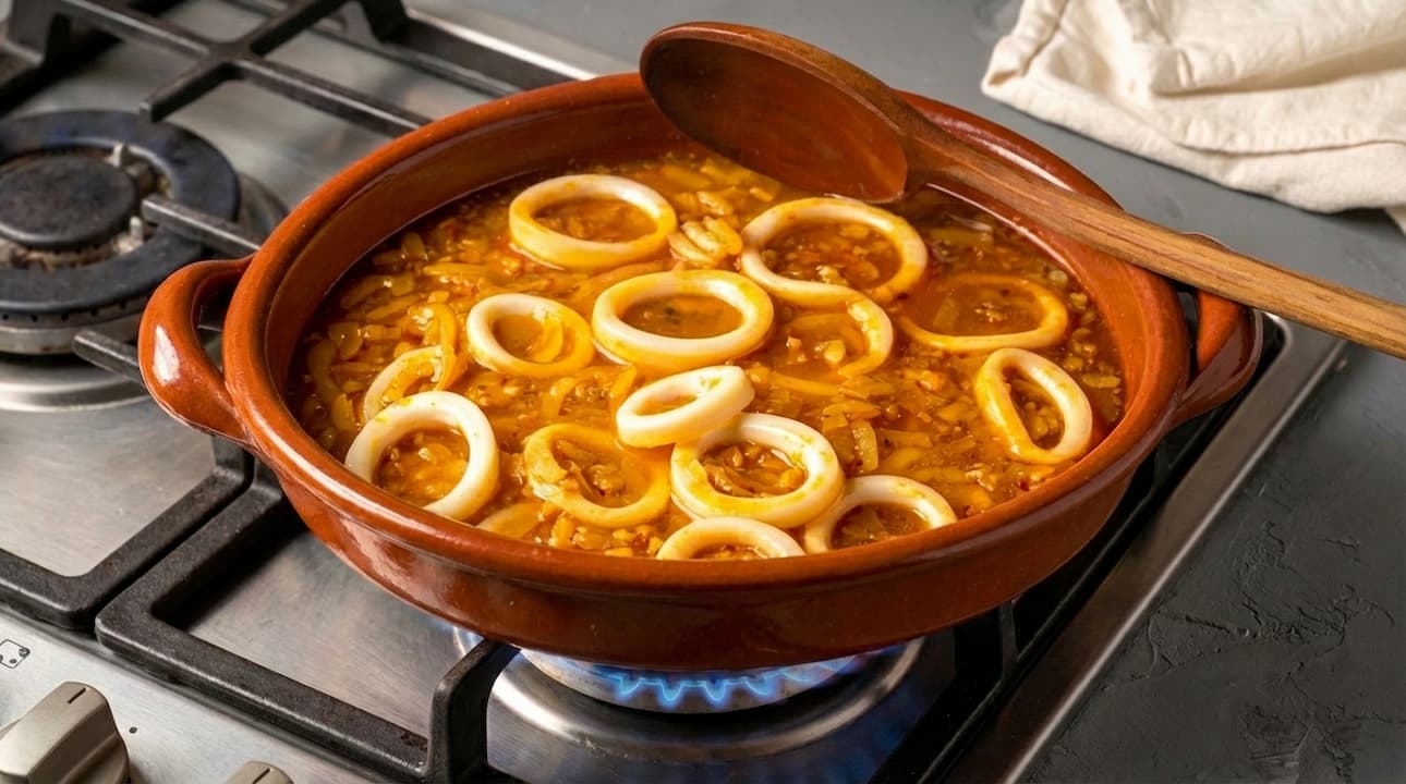 Calamares incorporados al guiso 1782467784 1782467784 Calamares incorporados al guiso