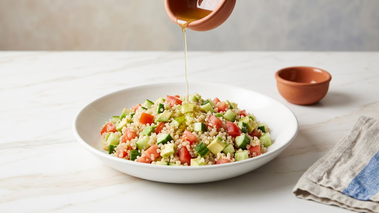 Ensalada de quinoa condimentada